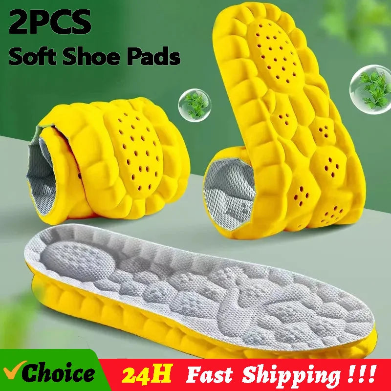 2025 New Soft Memory Foam Orthopedic Insoles Deodorizing Insole Shoes Sports Absorbs Sweat Soft Antibacterial Shoe Accessories Qme