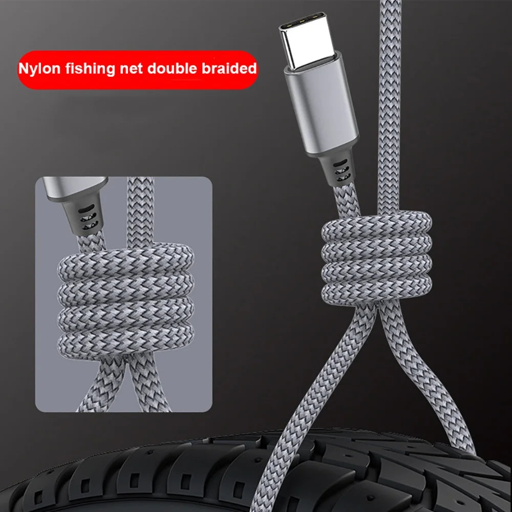 60W Type C To Type C 1M/2M/3M/5M/8M Cable PD Fast Charger Data Cable Extension Cable Type C Data Line For iPhone Xiaomi Samsung Qme