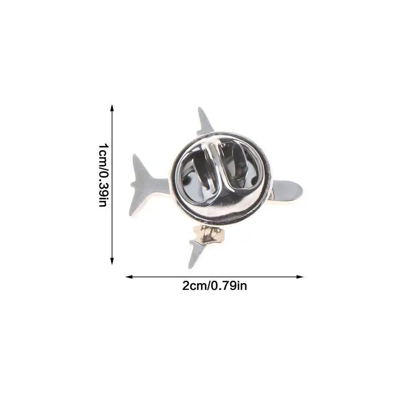 Stainless Steel Plane Lapel Pin - Trendy Aircraft Brooch for Women & Men, Aviation Collar Badge for Suits & Jackets Qme Silver
