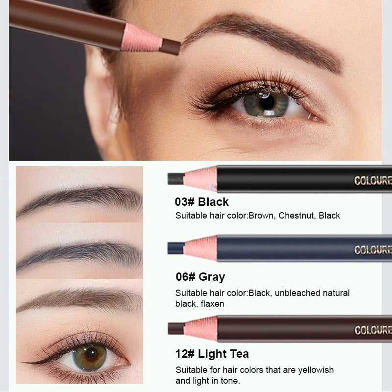 Waterproof Eyebrow Pencil Long Lasting Sweatproof No Fade Peel Off Qme