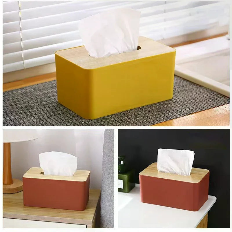 Plastic Tissue Box Simple And Creative Multi-Functional Tissue Storage Box For Home Use Qme