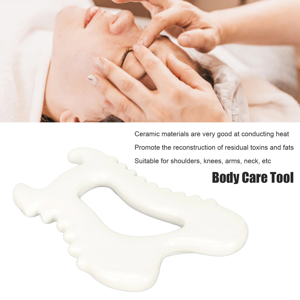 Gua Sha Massage Scraping Tool Ceramic Antistatic Good Thermal Conductivity Tissue Mobilization Tool for Body Care Qme