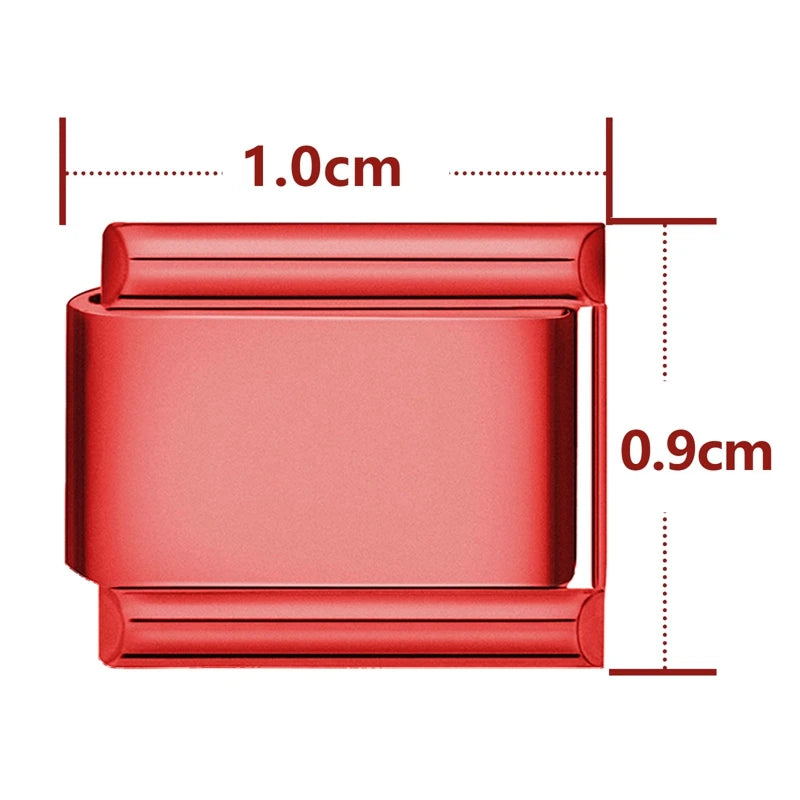Laser Engraving Wholesale Customization Italian Charm Link Fit 9mm Stainless Steel Bracelets DIY Bead Making Hand Chain Friends Qme Style 12