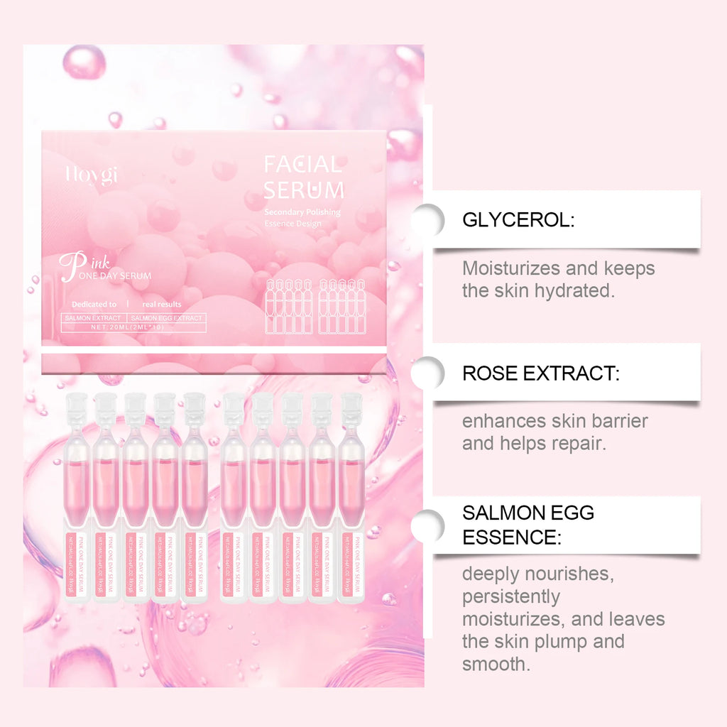 Firming Hydrating Ampoule Firming Smoothing Facial Skin Oil Control & Pore Refining Skin Rejuvenation Essence for All Skin Types Qme