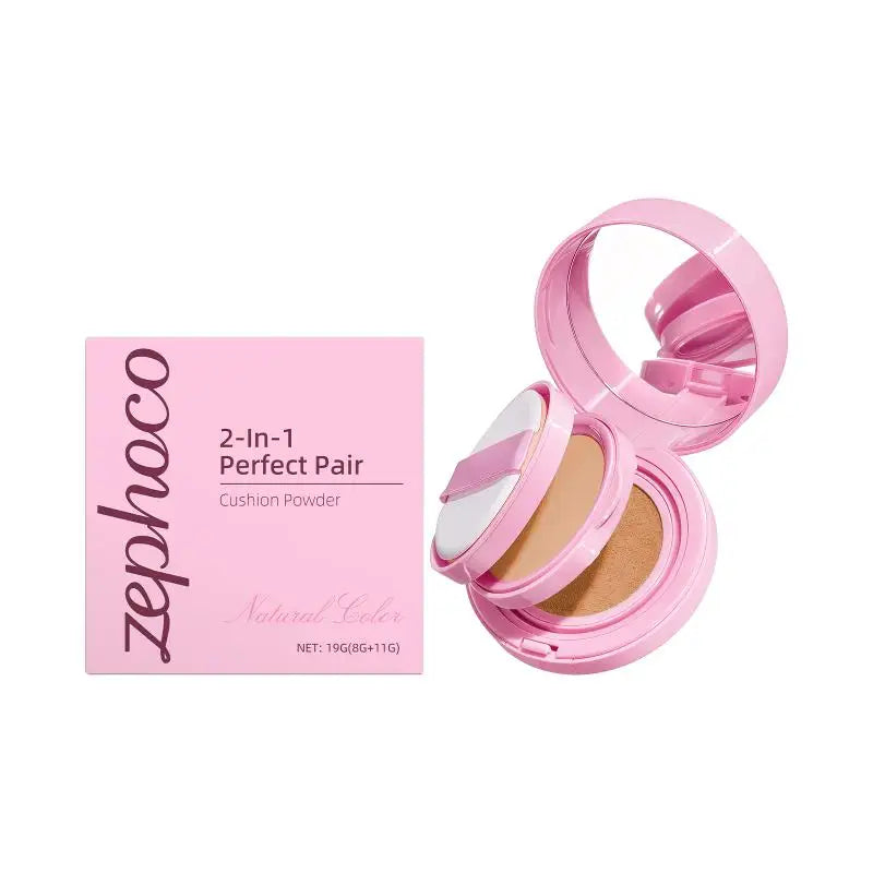 1 Cushion Compact Natural Skin Tone Makeup Concealer Long Lasting Oil Qme