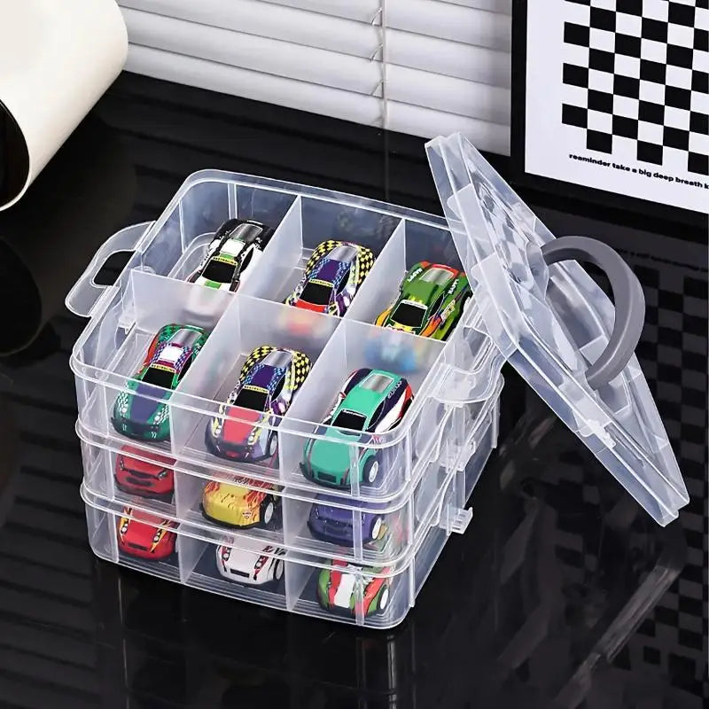 Jewelry Earrings Portable Storage Box Transparent Minimalist Toy Qme