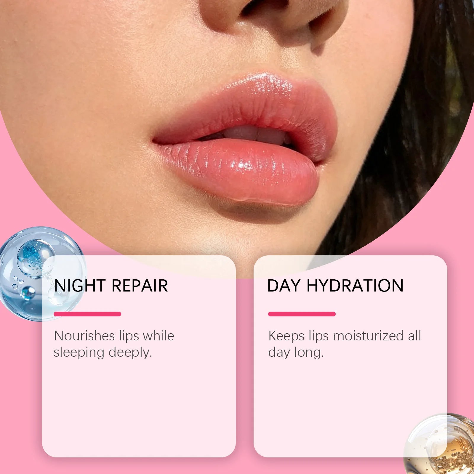Lip Sleeping Mask Set Moisturizing Refreshing Non-sticky Anti-Cracked Lip Mask Pre-makeup Lip Base Dry Lip Rescue Mask Qme