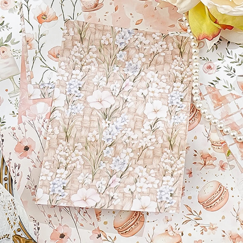 3 Bags Fresh Floral Material Paper, Gift Wrapping Decor Paper, Compatible with Various Journal Styles, Versatile High-Value Qme