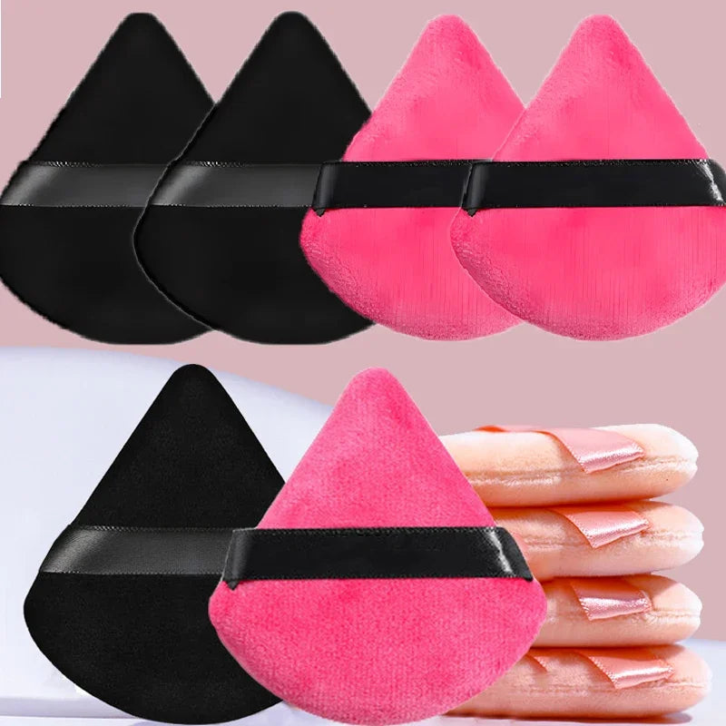 Velvet Cosmetic Foundation Puff Soft Triangle Makeup Puffs Women Face Beauty Sponge Blender Washable Makeup Powder Accessories Qme
