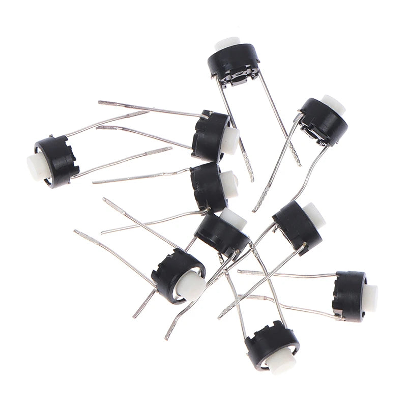 10Pcs/lot Mini Micro Momentary Tactile Push Button Switch 6*6*5mm 4 Pin ON/OFF Keys Button DIP 6x6x5mm Micro Switch Accessories. Qme