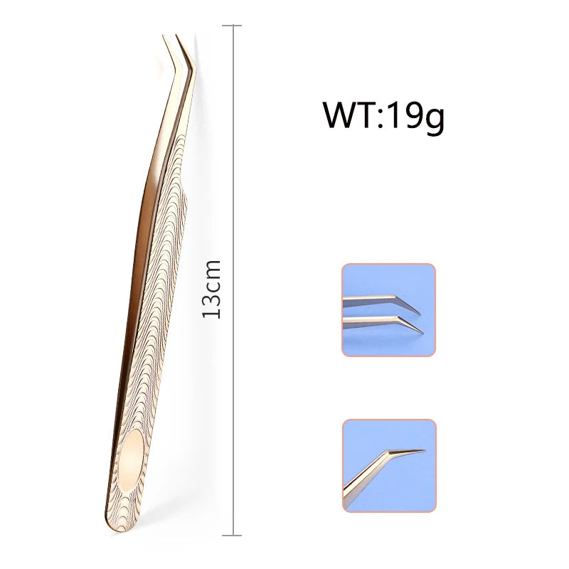 Makeup Professional Eyelash Tweezers 3D Volume Extension Tweezer Fan Qme