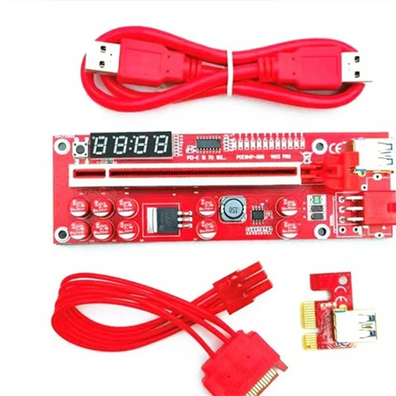 PCIE graphics card extension cable V013PRO digital tube USB3.0 graphics card PCI-E transfer cable 1X to 16X temperature control Qme Default Title