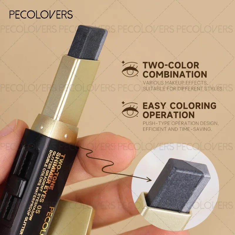 Two-color Push-pull Eye Shadow Stick Multi-color Selection One-touch Qme