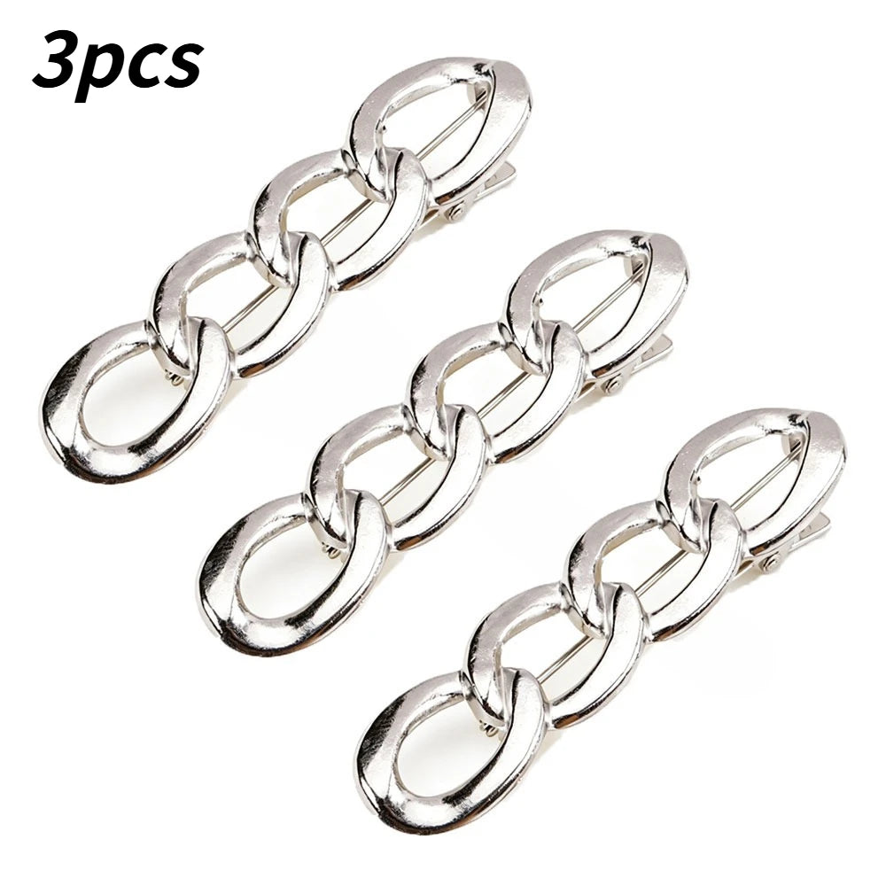 Alloy 4-in-1 No Sew Waist Adjust Buckle Snap Fastener 1/3Pcs For Jeans Dresses Sleeves Widely Fit Daily Clothing Waistbands Qme Silver 3PCS