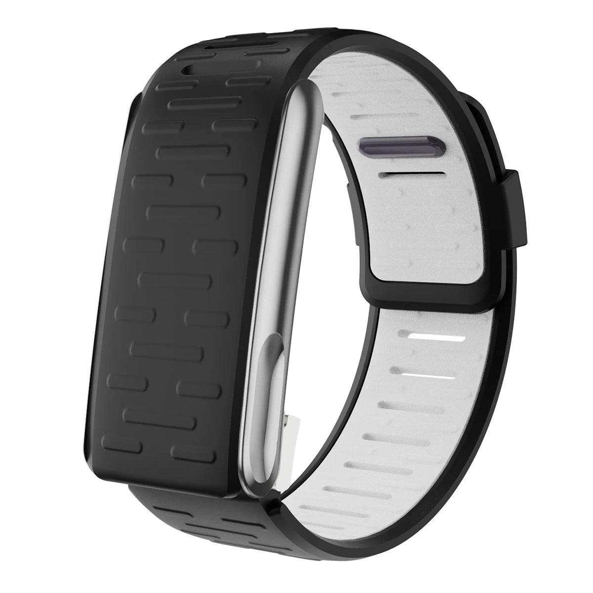 Silicone Sport Bands for Whoop5.0MG Strap Brecelet Adjustable Watch Strap Replacement Correa Breathable Straps for Whoop5.0 Band Qme Black White-5.0MG
