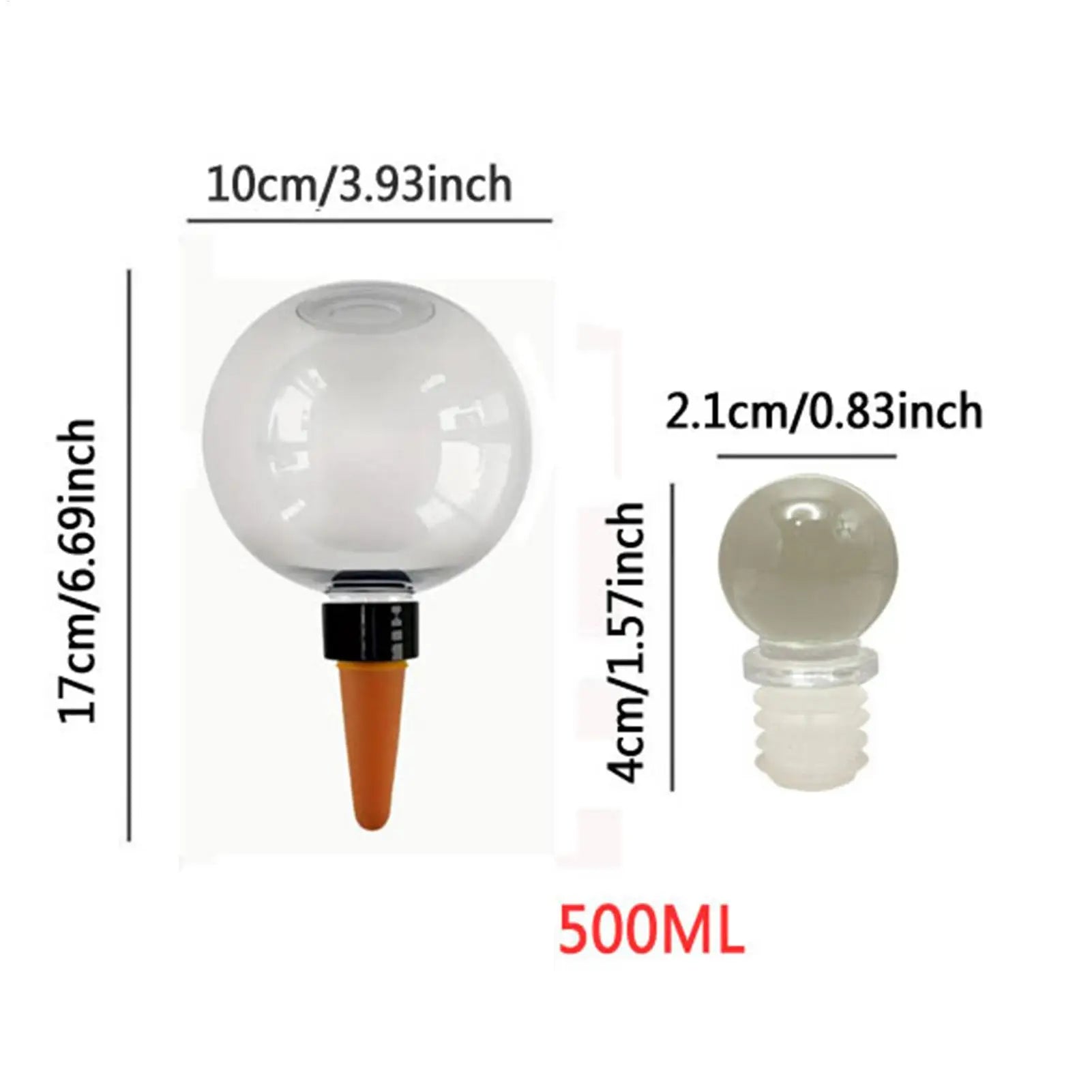 Plant Watering Bulbs 4 Lid Clear Automatic Water Globes Devices Qme