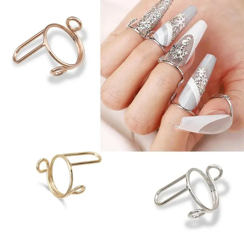 Stylish Nail Rings Women Elegant Fingertip Cover Daily Use Reuse Qme