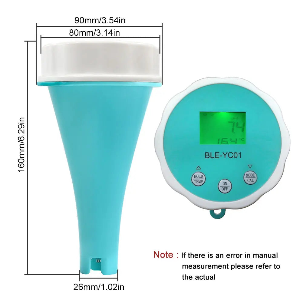6 in 1 Water Quality Test Meter APP Online Monitor PH CL TDS EC ORP TEMP Tester BT Digital Chlorine ORP EC TDS Temp PH Meter Qme