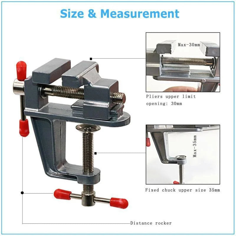 360 ° Rotary Mini Bench Vise Clamp Table Swivel Lock Clamp DIY Repair Tool Qme
