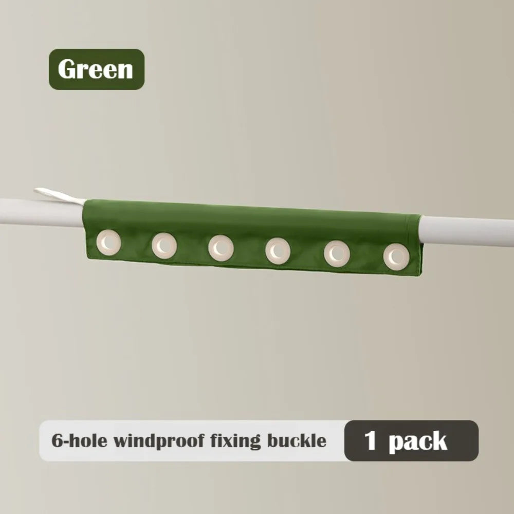 Foldable No Drill Towel Rack Windproof Fixing Buckle Bathroom Balcony Qme Green