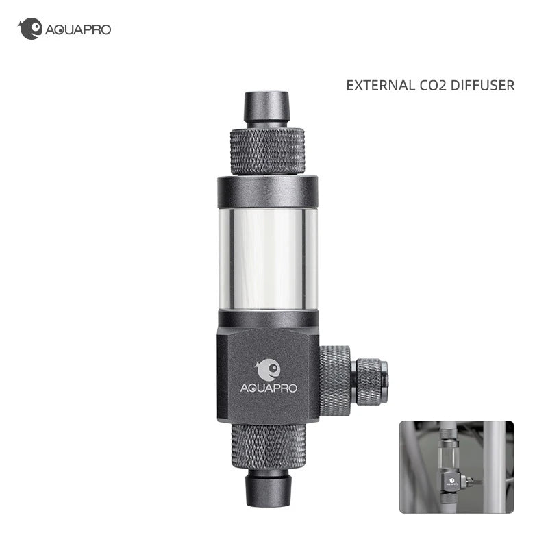 AQUAPRO External CO2 Atomizer Diffuser Sprayer Aquarium Fish Tanks Akvarium Filter Bucket Accessories Supplies Carbon Dioxide Qme
