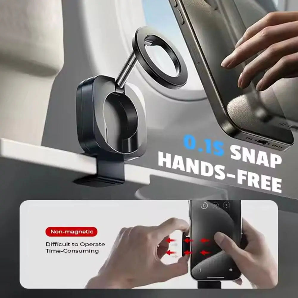 Magnetic Car Headrest Mount For Magsafe iPhone 360° Rotating Rear Seat Phone Holder Adjustable Car Bracket For Tablet Phone Qme