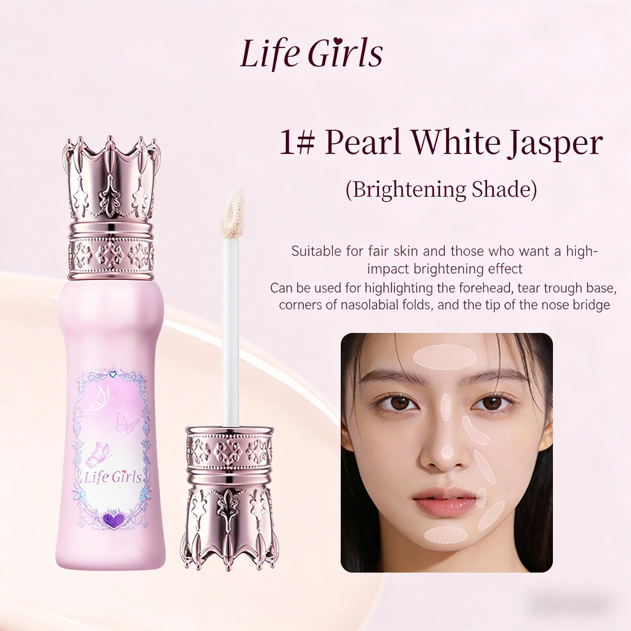 Brightening Concealer Liquid Natural Highlighter Moisturizing Qme LG8069-1