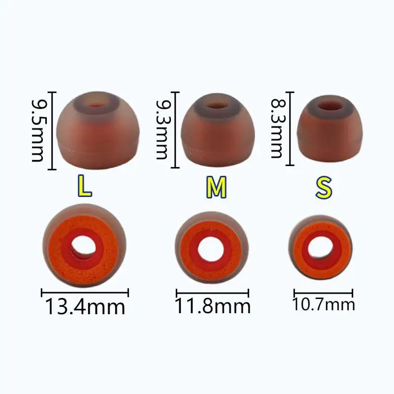 Improved Bass Effect Memory Foam Earbud Tips 1 Pair Silicone Ear Qme