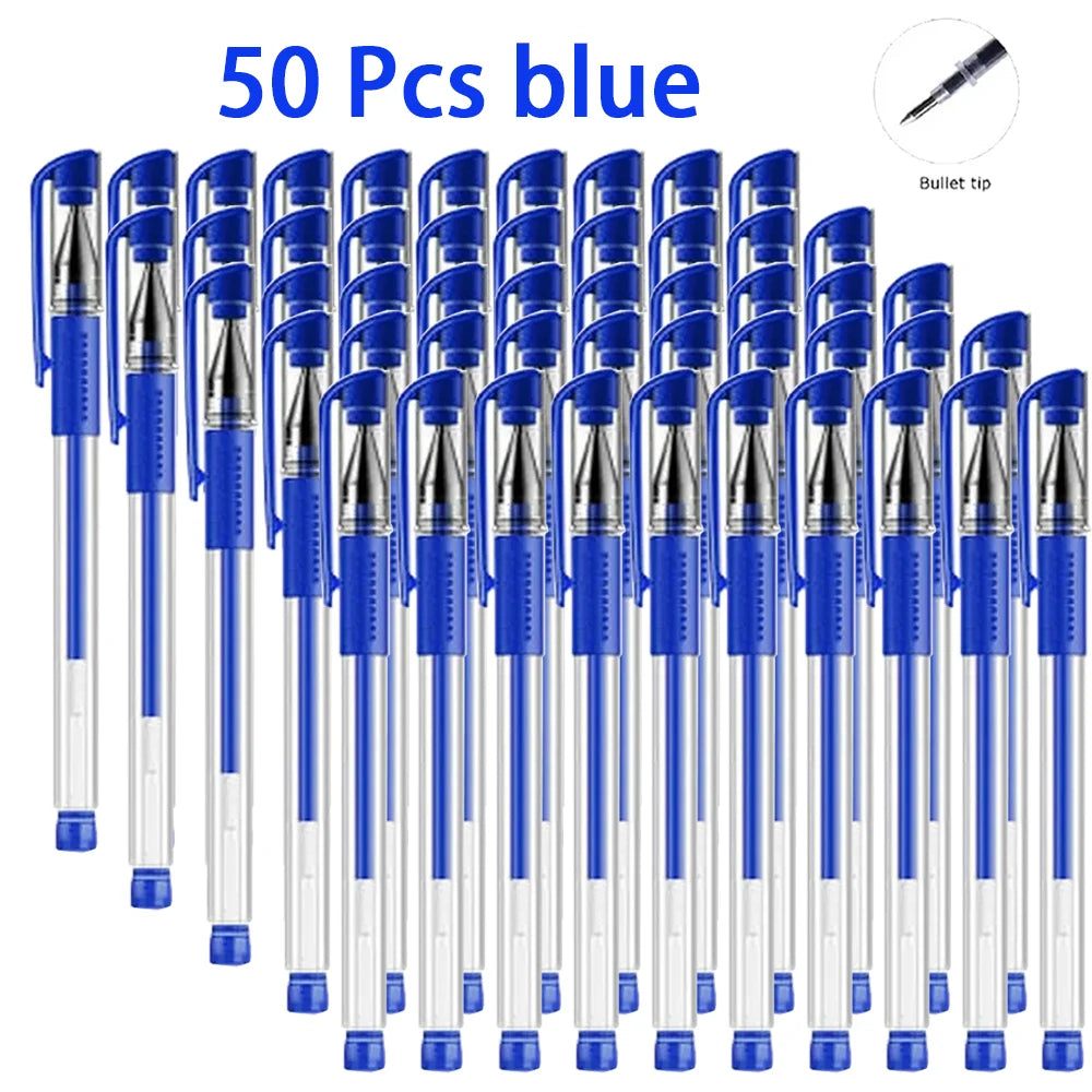 20-100Pcs Minimalist Gel Rollerball Pens Multi-purpose Smooth Writing Gel Pens Office Student Daily School Stationery Supplies Qme 50 blue