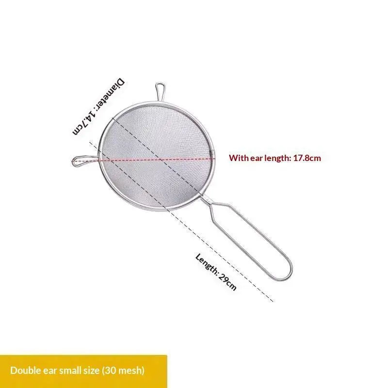Ergonomic Kitchen Strainer Christmas Recipes Non Slip Handle Hook Qme N