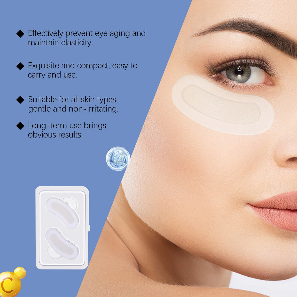 0.25mm Hyaluronic Acid Microneedle Patches Reduce Dark Circles Improve Eye Bags Puffiness Hydrating Anti-Aging Eye Care Qme