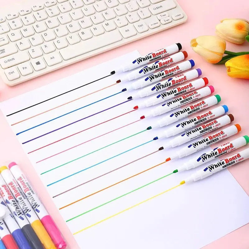 New Marker Set Watercolor Pen Refill Marker Art Supplies School Washable Christmas Gift 12 Color Refill With Spoon Qme
