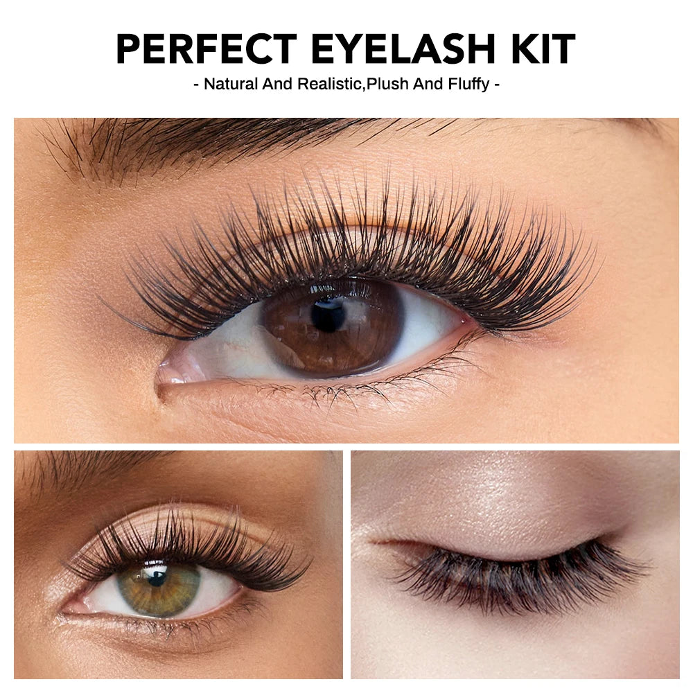 NATUHANA Cluster Eyelashes DIY Lash Extension Mix Styles Clusters Qme
