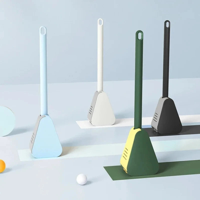 Silicone Golf Toilet Brush with Holder Set, Wall Mounted Deep Clean Toilet Cleaner Brush, No Dead Corner for Bathroom Qme