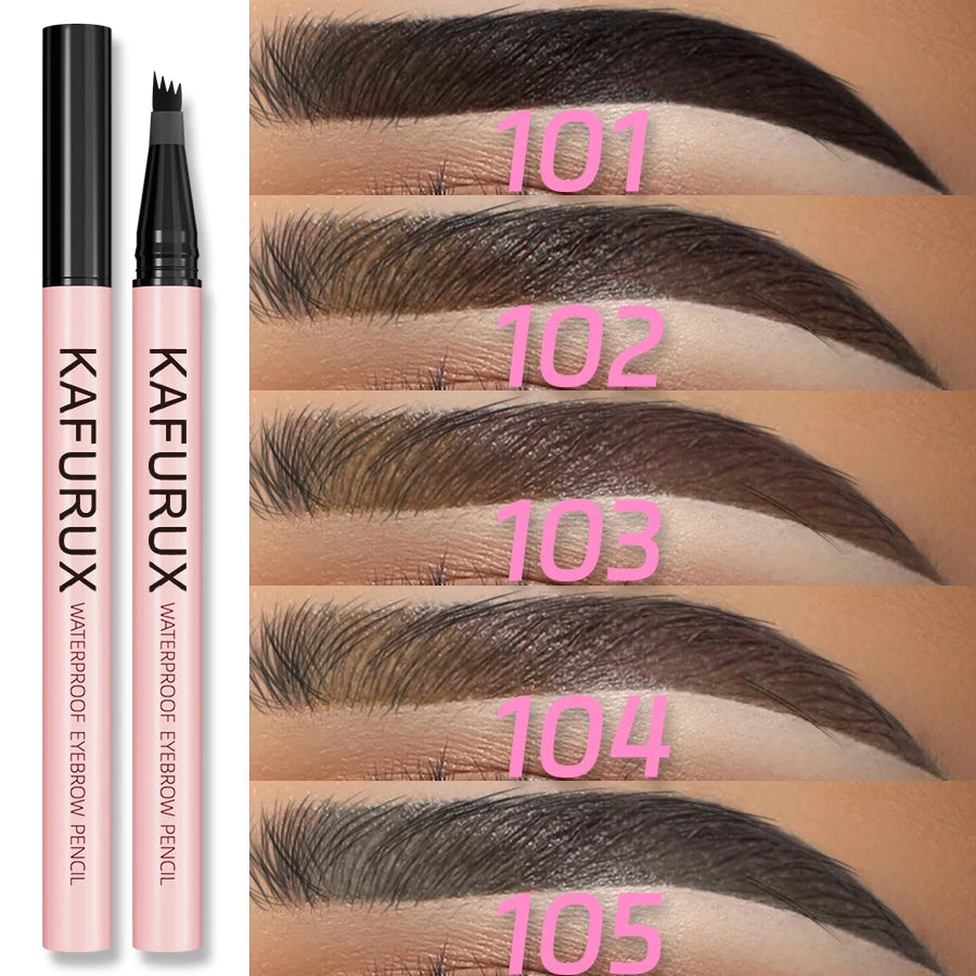 4 Point Eyebrow Pencil Pen Makeup Waterproof Liquid Long Lasting Qme