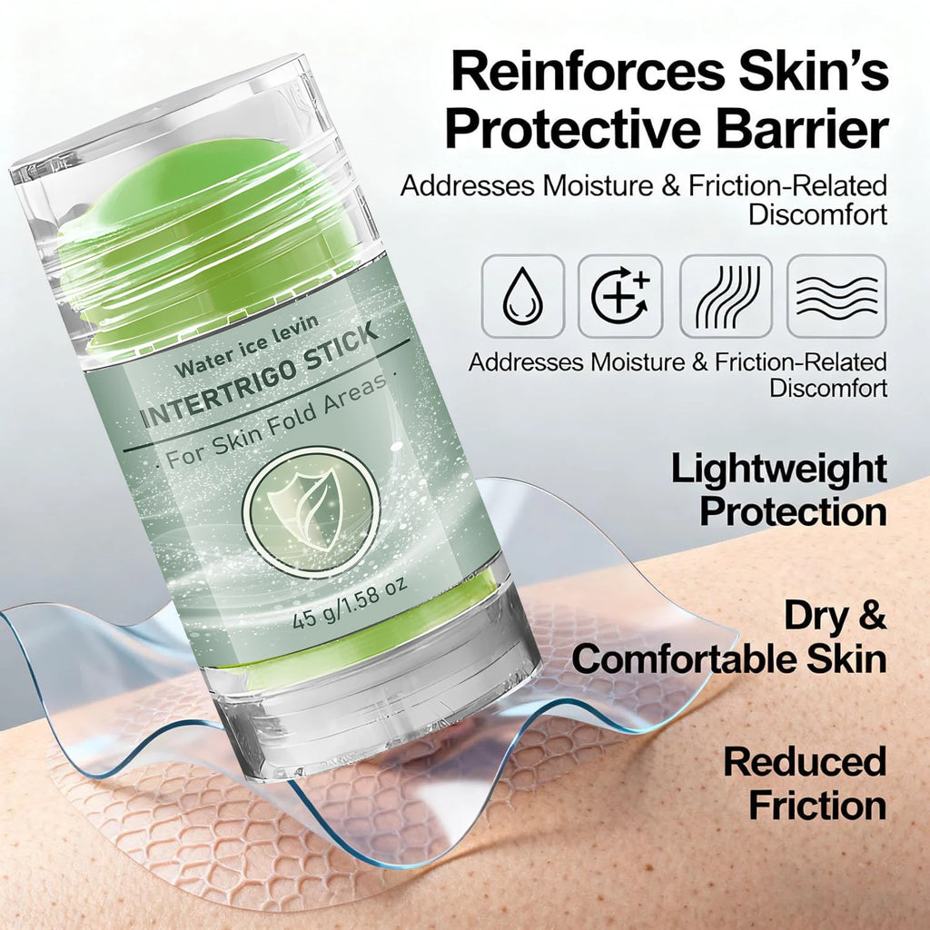 Portable Intertrigo Body Care Stick, Hyaluronic Acid Infused Moisturizing Firming Skin Fold Treatment Qme