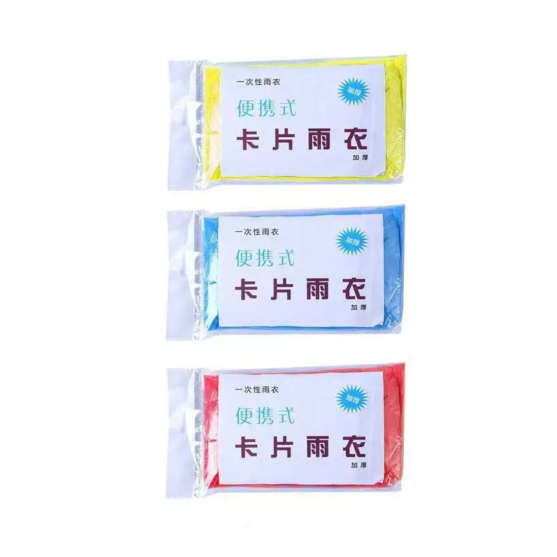 Disposable Raincoat Portable Waterproof Card Poncho Supplies Qme