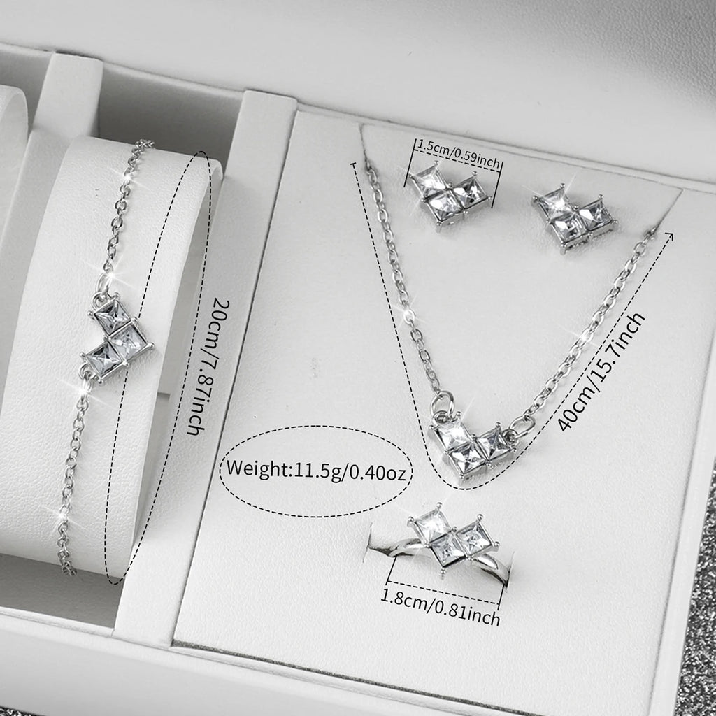 6 Pçs/set Moda Coração Dial Relógio de Quartzo Feminino Casual Banda de Plástico Relógios Strass Conjunto de Jóias (Sem Caixa) Qme