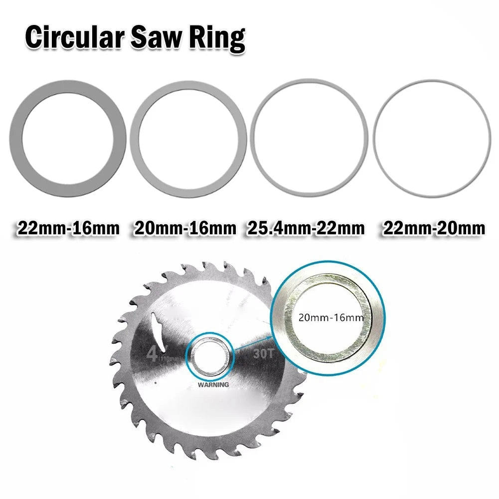 4Pcs Set Circular Saw Rings Reducing Ring Conversion Ring Adapter Washer For Circular Saw Blade Cutting Tools Accessories Qme