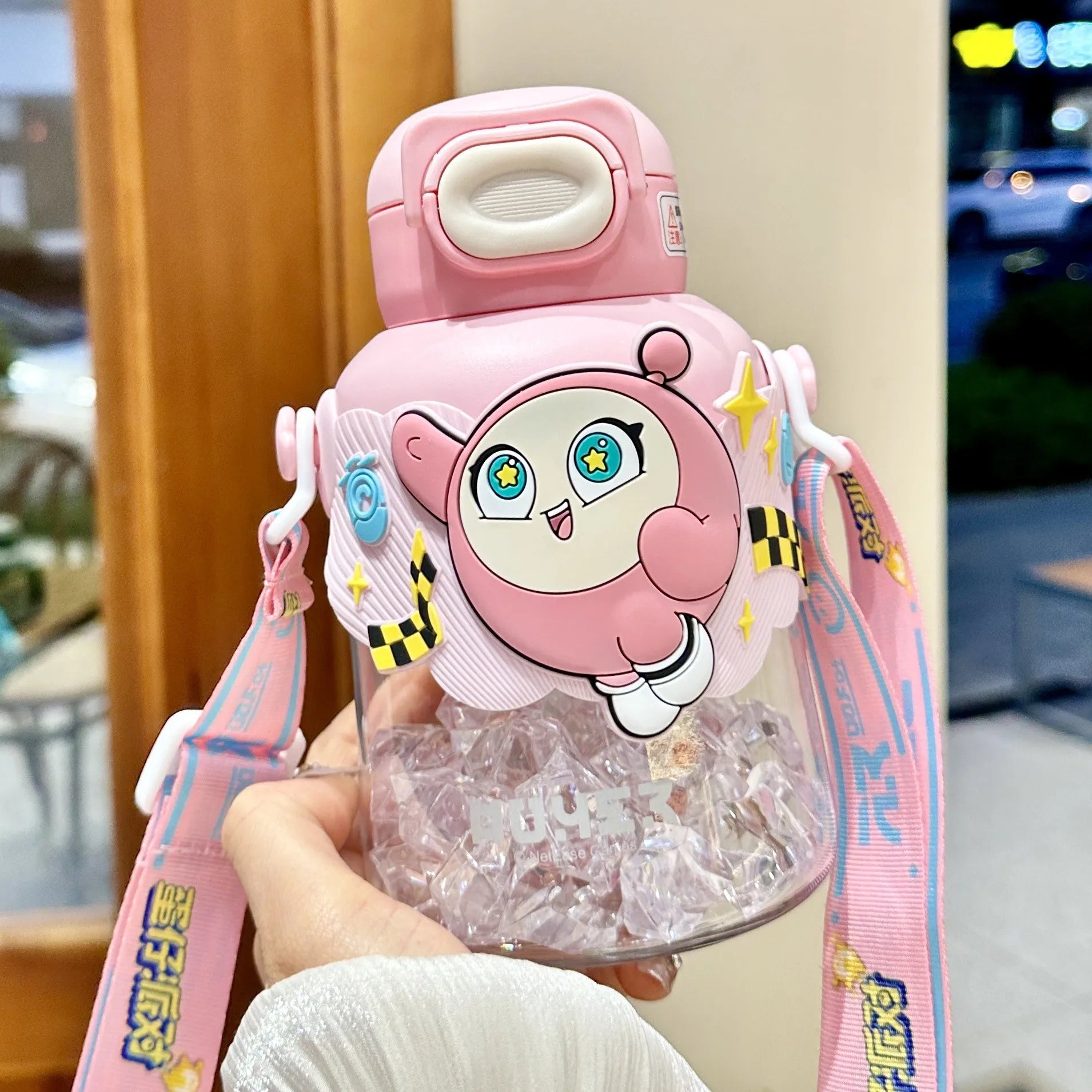 Hello Kitty Kuromi High-Quality Plastic Cup Convenient Carry-Handle Direct-Drink Cup Student & Casual Water Cup Water Bottle Qme 13