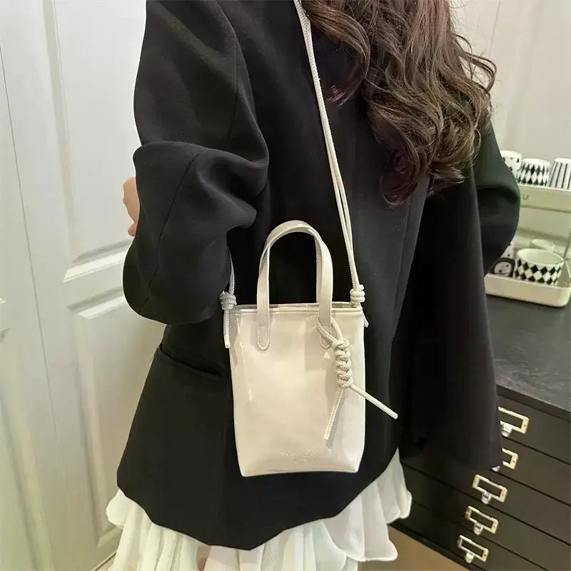 PU Leather Mini Crossbody Bag For Women Korean Fashion Luxury Shoulder Bags Female Simple Retro Handbags And Purses Qme