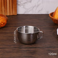 304 Stainless Steel Mini Water Cup Handle Durable Anti Scalding Milk Qme 120ml