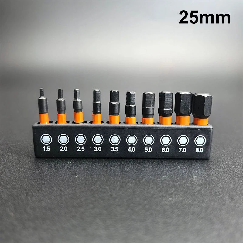 21/10PCS Star Impact Drill Bit Set S2 Steel Hex Head Shank Magnetic Screwdriver Driver Bits Holder Wrench Electric Drill Tools Qme A3