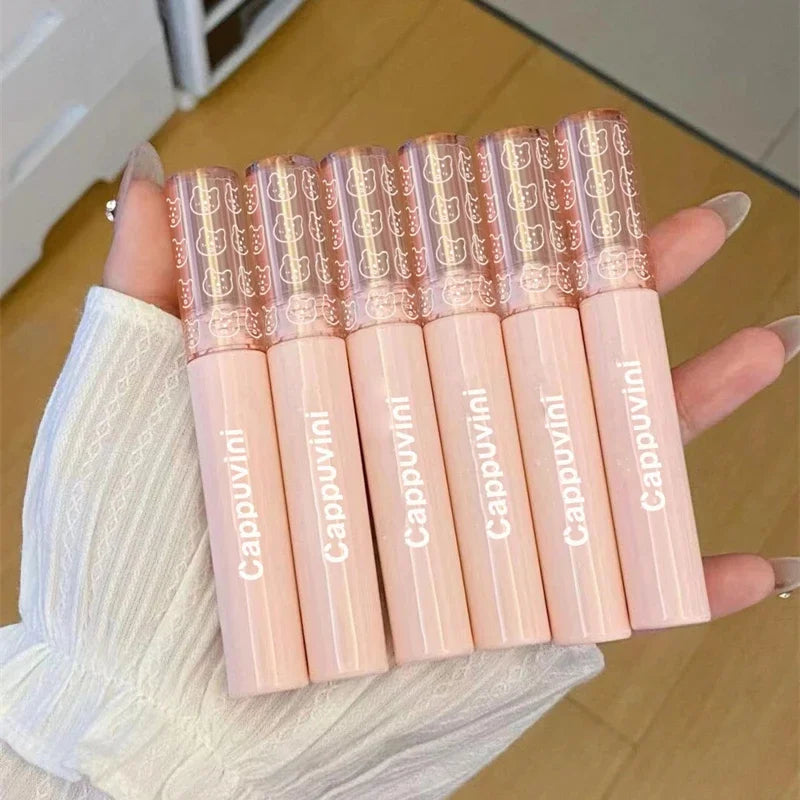 1PC Mirror Water Lip Gloss Cherry Pink Transparent Waterproof Long Lasting Moisturizing Nude Clear Tint Glass Lips Oil Makeup Qme