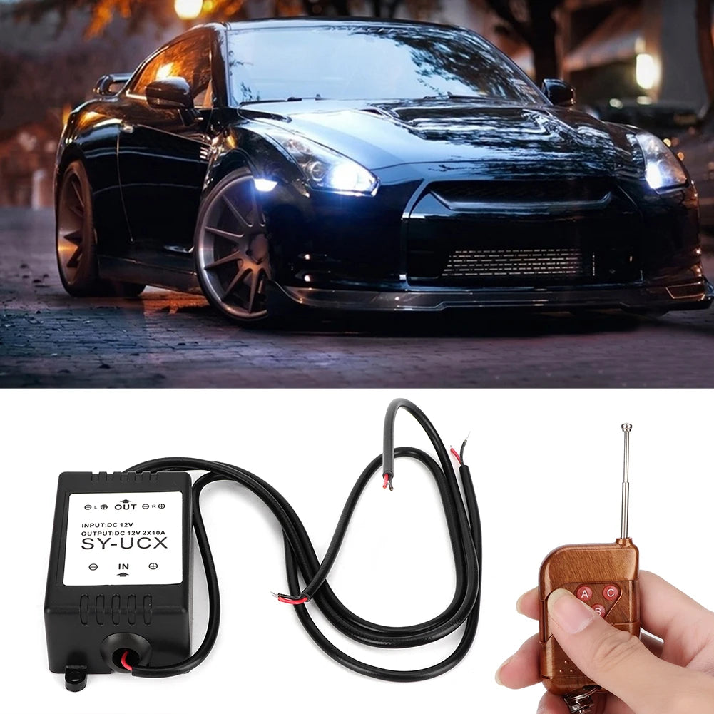 12V 1.5W Wireless Strobe Control Module LED DRL Flash Controller System for Car Motorcycle Car Strobe Control Qme