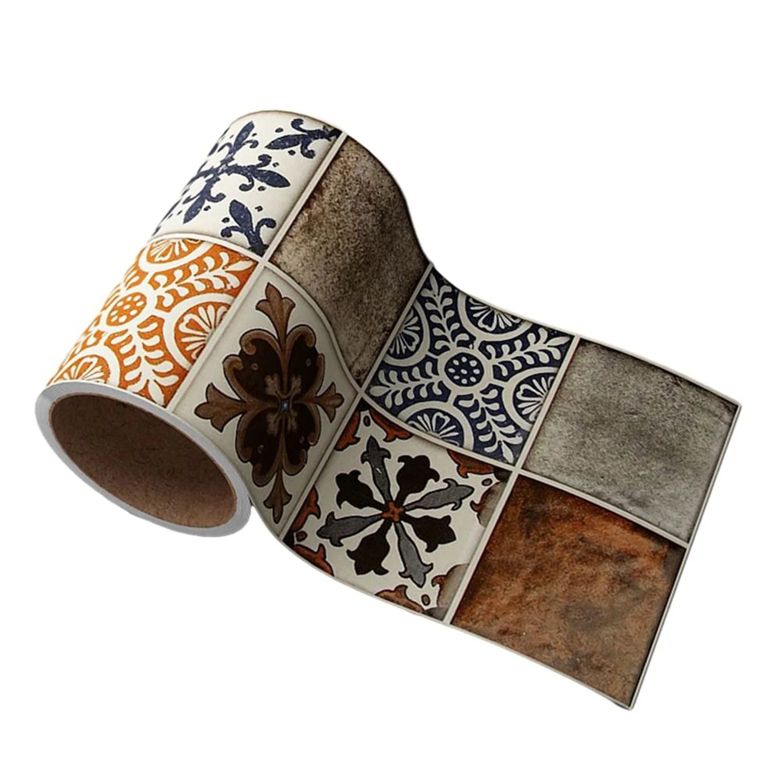 Self-Adhesive Waist Line Decorative Strip Waterproof Peel & Stick Wall Sticker Bathroom Floor Skirting Line Wall Papers Qme 6(