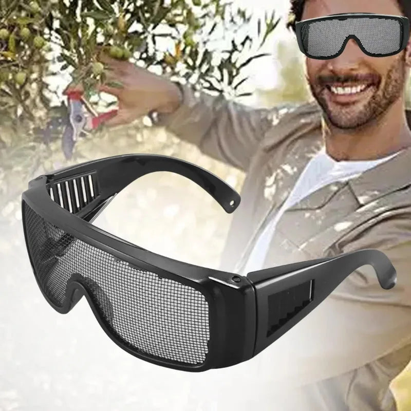 2pcs Wire Mesh Goggles Eye Protector Goggles Impact Resistant Comfortable to Wear for Men Women Outdoor Work Qme Default Title