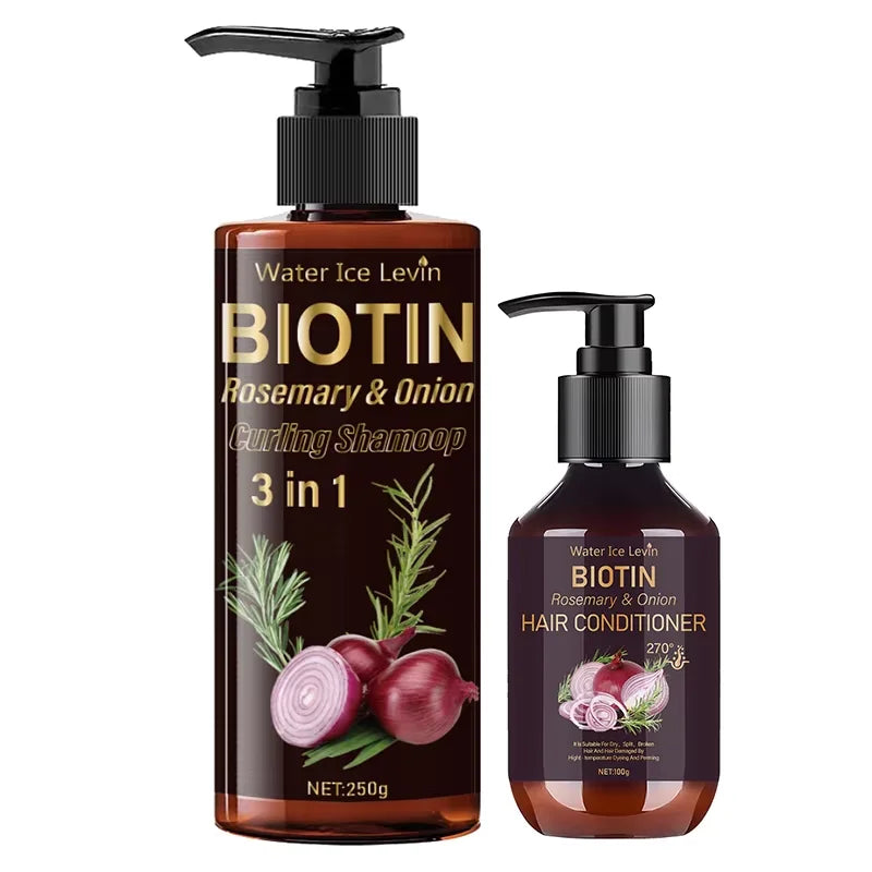 Onion Rosemary Natural Shampoo Moisturize Hair Add Shine Gently Qme SET