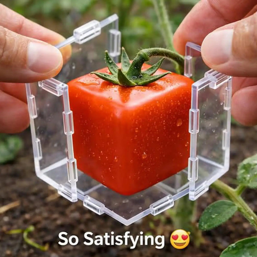 Vegetable Shaping Mold Triangular and Cubic Transparent Mould Reusable Fruit Growing Molds for Cucumber Tomato Strawberry Qme