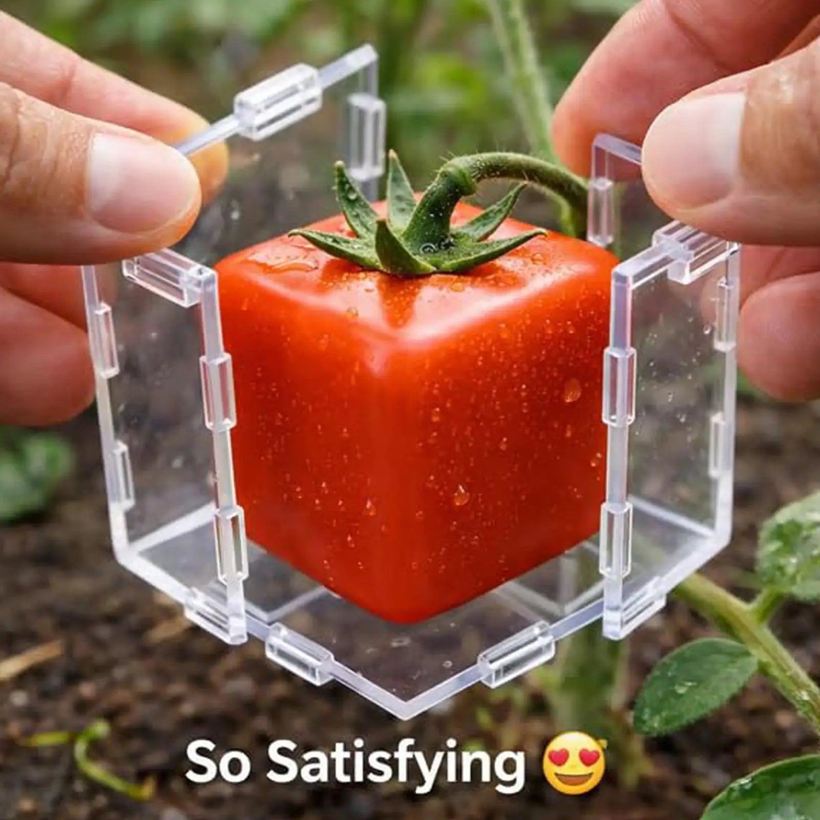 Vegetable Shaping Mold Triangular and Cubic Transparent Mould Reusable Fruit Growing Molds for Cucumber Tomato Strawberry Qme